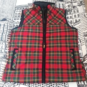J. Crew Tartan Plaid Puffer Vest